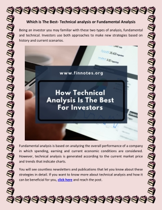 Which is The Best- Technical analysis or Fundamental Analysis