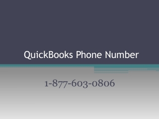 QuickBooks Phone Number 1-877-603-0806