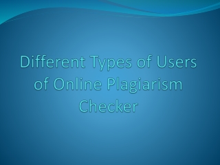 User Of Best Online Plagiarism Checker Software in 2021