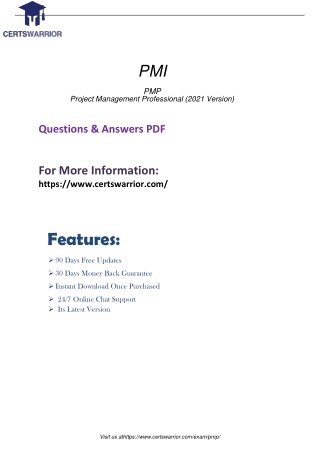 PMP Dumps for Guaranteed Success in Exam 2021