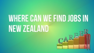 Where can we find jobs in New Zealand