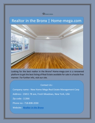 Realtor in the Bronx | Home-mega.com