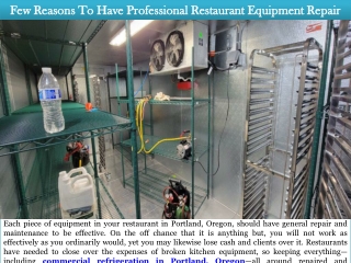 Few Reasons To Have Professional Restaurant Equipment Repair