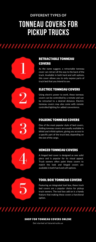 Different Types Of Tonneau Covers for Pickup Trucks