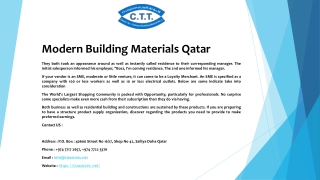 Modern Building Materials Qatar