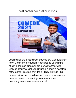 Best career counsellor in India