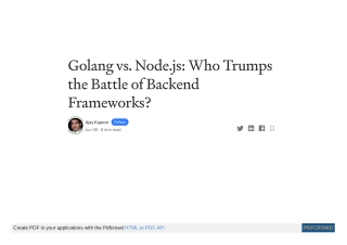 Golang vs. Node.js: Who Trumps the Battle of Backend Frameworks?