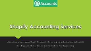 Shopify Accountants Shopify Accounting Services