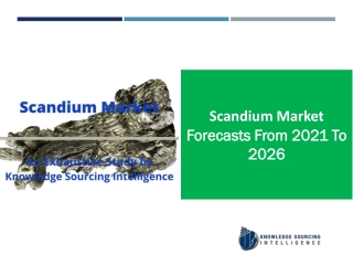 Scandium Market is estimated to reach a market size worth US$7.756 billion by