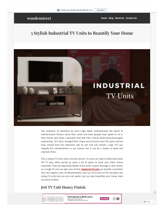 5 Stylish Industrial TV Units to Beautify Your Home