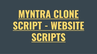 Myntra Clone Script - Scriptstore
