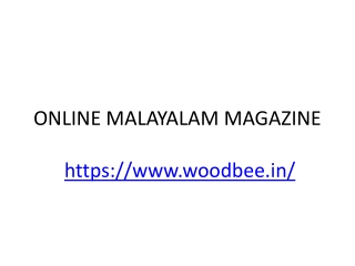 ONLINE MALAYALAM MAGAZINE