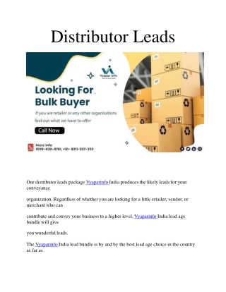 Distributor-leads