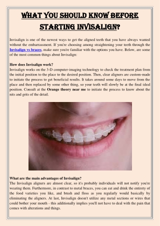 What You Should Know Before Starting Invisalign