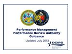 Performance Management Performance Review Authority Guidance