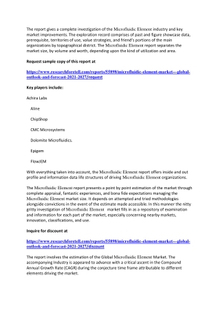 Microfluidic Element Market