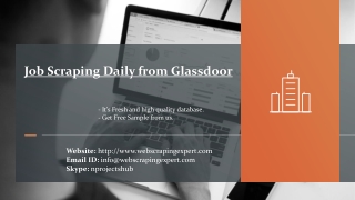 Job Scraping Daily from Glassdoor