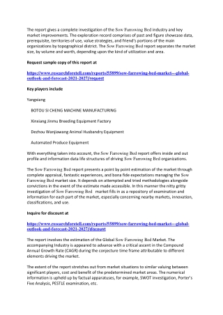 Covid-19 Impact on Sow Farrowing Bed Market Will Generate Record Revenue by 2027
