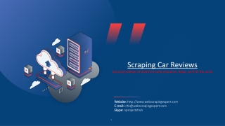 Scraping Car Reviews