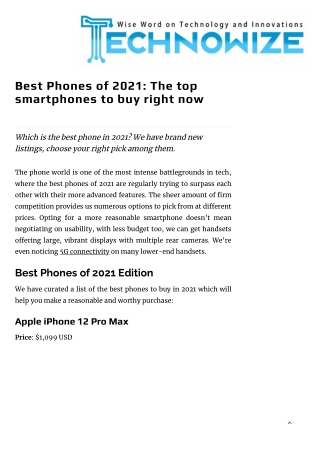 Best phones to buy in 2021