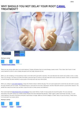 Why Should You Not Delay Your Root Canal Treatment?