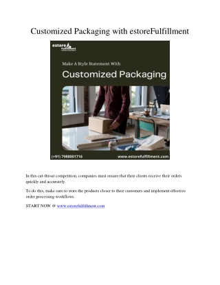 Customized Packaging with estoreFulfillment