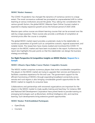MOOC Market
