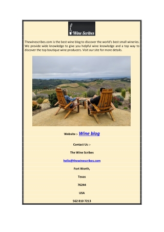 Wine Blog | Thewinescribes.com
