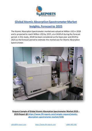 Global Atomic Absorption Spectrometer Market Insights, Forecast to 2025