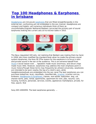 Top 100 Headphones IN BRISBANE