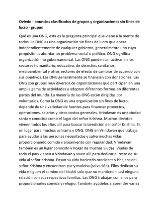 Oviedo - anuncios clasificados de grupos y organizaciones sin fines de lucro - grupos-converted