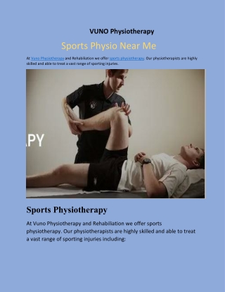 Sports Physio Near Me