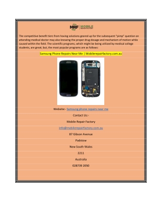 Samsung Phone Repairs Near Me  Mobilerepairfactory.com.au