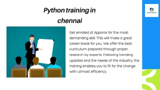 Python Training in Chennai, Request Demo Class