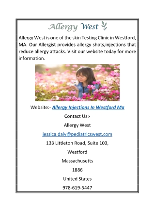 Allergy Injections in Westford MA | Allergy West