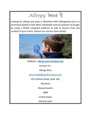 Allergy West Westford MA | Allergywest.com