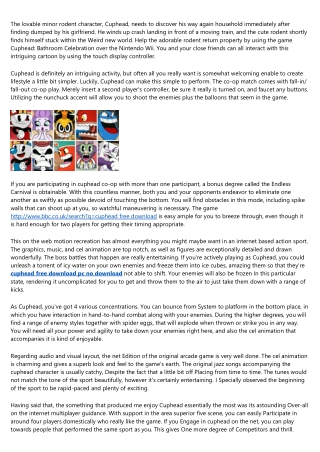Don't Make This Silly Mistake With Your cuphead free download