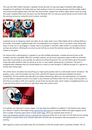 Forget cuphead free download: 10 Reasons Why You No Longer Need It