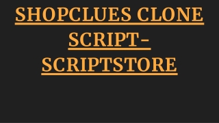 Shopclues Clone Script- Website script