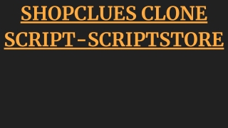 Shopclues Clone Script- Website script