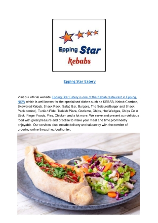 5% Off - Epping Star Kebab Restaurant Menu, NSW