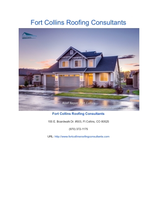 Fort Collins Roofing Consultants