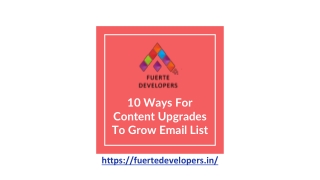 10 Ways For Content Upgrades To Grow Email List