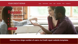 Connect to a large number of users via Credit repair website templates