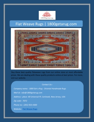 Flat Weave Rugs | 1800getarug.com