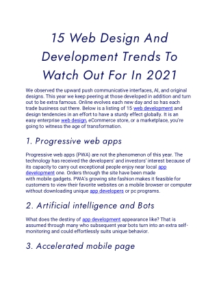 15 Web Design And Development Trends To Watch Out For In 2021