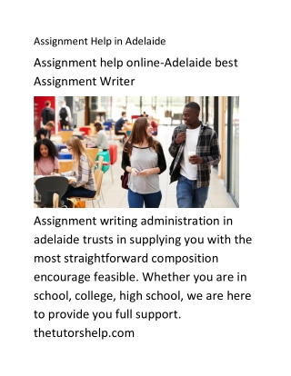 Assignment Help in Adelaide923