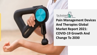 Global Pain Management Devices And Therapies Market 2021 In-Depth Analysis