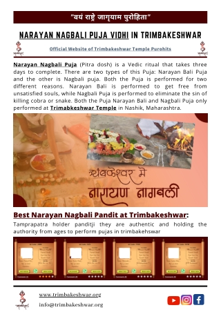 Narayan Nagbali Puja Vidhi in Trimbakeshwar