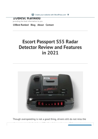 Escort Passport S55 Radar Detector Review and Features in 2021